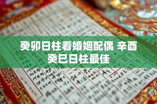 癸卯日柱看婚姻配偶 辛酉癸巳日柱最佳