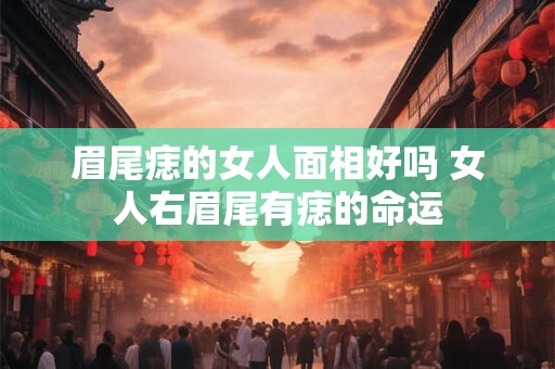 眉尾痣的女人面相好吗 女人右眉尾有痣的命运