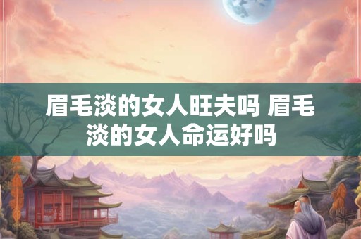 详细阅读:眉毛淡的女人旺夫吗 眉毛淡的女人命运好吗 眉毛淡的女人旺夫吗 眉毛淡的女人命运好吗