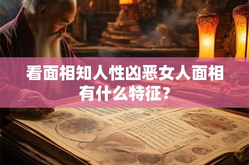 看面相知人性凶恶女人面相有什么特征？