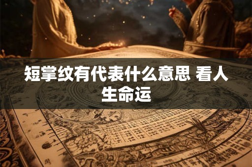 短掌纹有代表什么意思 看人生命运