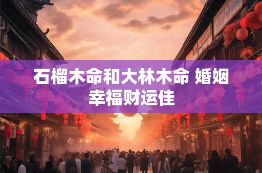石榴木命和大林木命 婚姻幸福财运佳