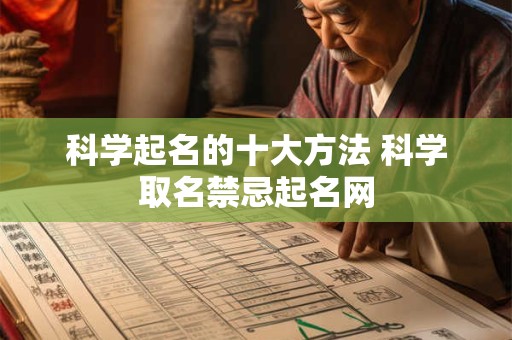 科学起名的十大方法 科学取名禁忌起名网