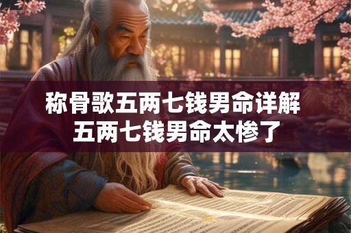 称骨歌五两七钱男命详解 五两七钱男命太惨了