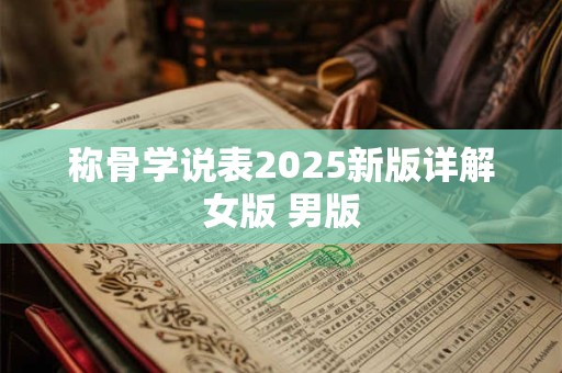 称骨学说表2025新版详解女版 男版