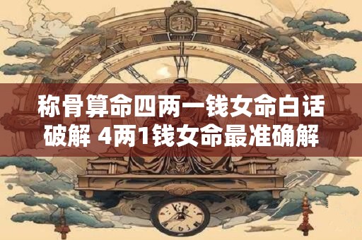 称骨算命四两一钱女命白话破解 4两1钱女命最准确解释