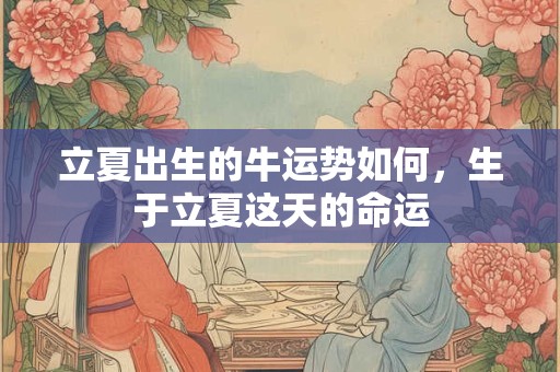 立夏出生的人起名字宜用字,立夏出生的宝宝名字精选