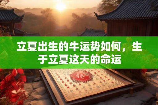 立夏出生的牛运势如何，生于立夏这天的命运