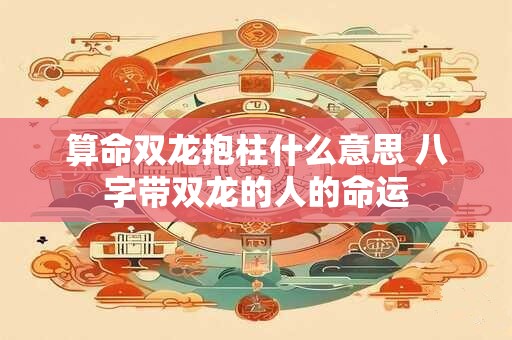 算命双龙抱柱什么意思 八字带双龙的人的命运