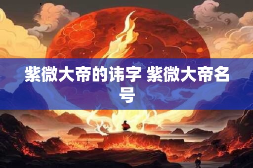 紫微大帝的讳字 紫微大帝名号