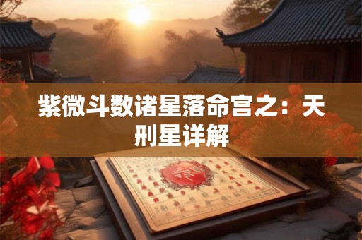 紫微斗数诸星落命宫之：天刑星详解