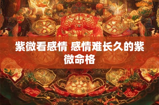 紫微看感情 感情难长久的紫微命格