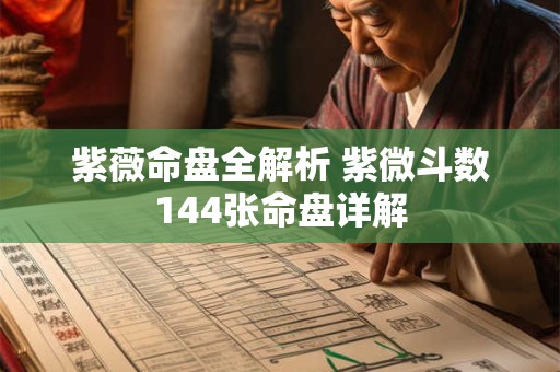 紫薇命盘全解析 紫微斗数144张命盘详解