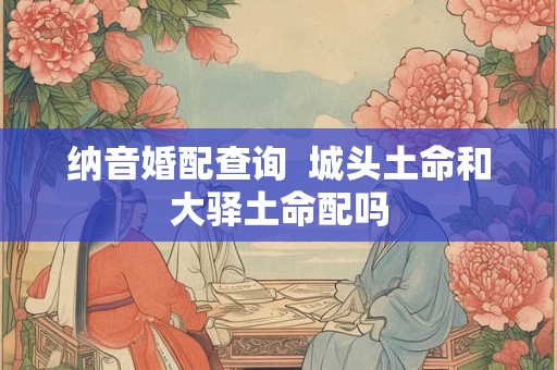 纳音婚姻 天河水命和长流水命在一起好吗