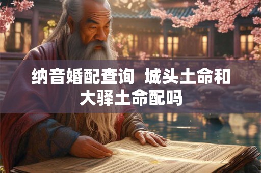 纳音婚配查询  大溪水命和路旁土命在一起好吗