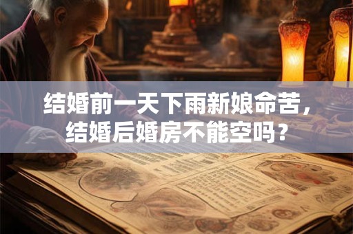 结婚前一天下雨新娘命苦，结婚后婚房不能空吗？