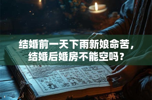 结婚前一天下雨新娘命苦，结婚后婚房不能空吗？