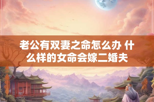 老公有双妻之命怎么办 什么样的女命会嫁二婚夫
