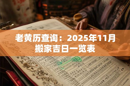 老黄历查询：2025年11月搬家吉日一览表