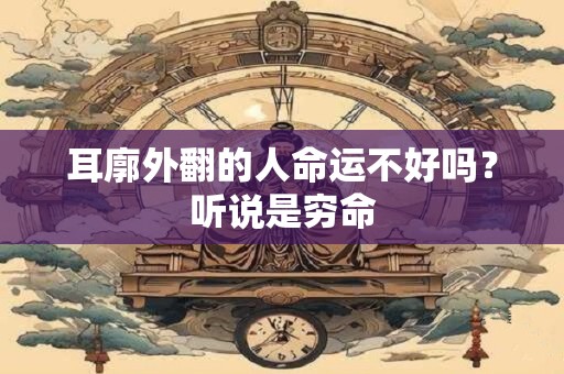 耳廓外翻的人命运不好吗？听说是穷命