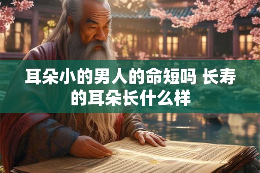耳朵小的男人命运怎么样 有什么说法