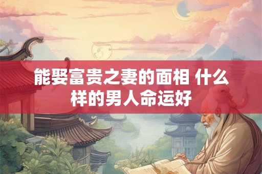 能娶富贵之妻的面相 什么样的男人命运好