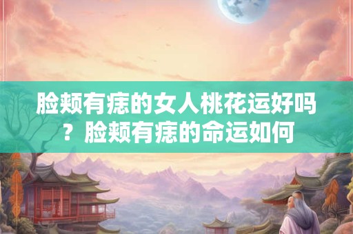 脸颊有痣的女人桃花运好吗？脸颊有痣的命运如何