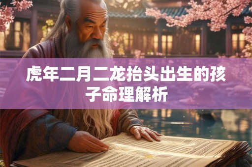 虎年二月二龙抬头出生的孩子命理解析