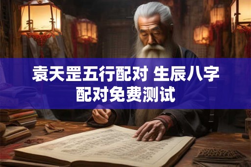 袁天罡五行配对 生辰八字配对免费测试