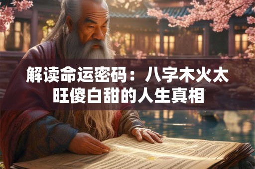 解读命运密码：八字木火太旺傻白甜的人生真相