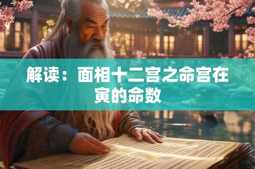 解读：面相十二宫之命宫在寅的命数