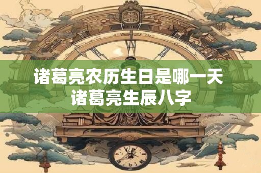 诸葛亮农历生日是哪一天 诸葛亮生辰八字