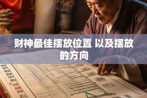 财神最佳方位 朝向 高度 财神摆放禁忌