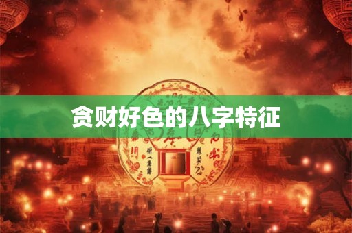 贪财好色的八字特征