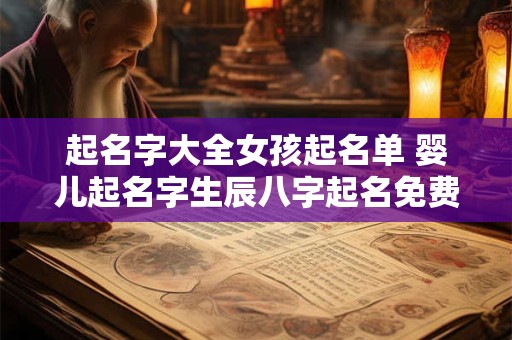 起名字大全女孩起名单 婴儿起名字生辰八字起名免费
