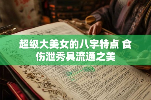 超级大美女的八字特点 食伤泄秀具流通之美