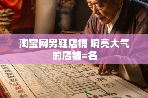 淘宝网男鞋店铺 响亮大气的店铺=名