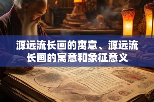 源远流长画的寓意、源远流长画的寓意和象征意义