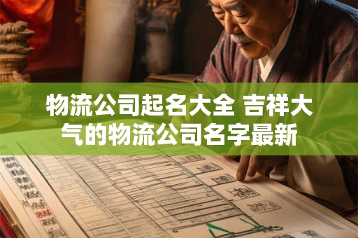 物流公司起名大全 吉祥大气的物流公司名字最新