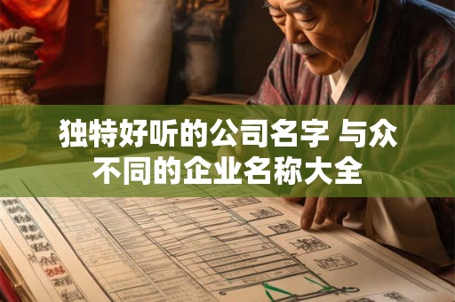 独特好听的公司名字 与众不同的企业名称大全