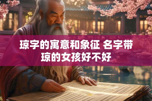 琼字的寓意和象征 名字带琼的女孩好不好