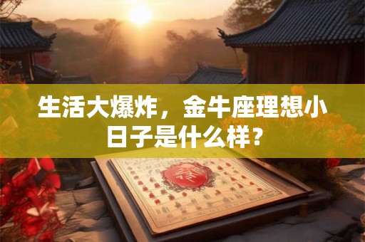 生活大爆炸，金牛座理想小日子是什么样？