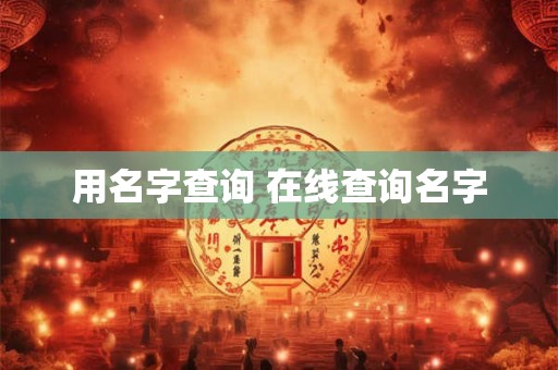 用名字查询 在线查询名字