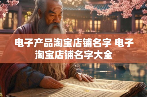 电子产品淘宝店铺名字 电子淘宝店铺名字大全