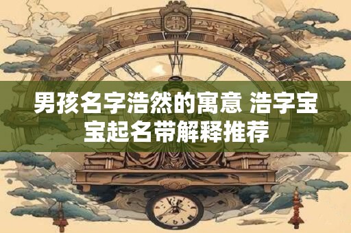 男孩名字浩然的寓意 浩字宝宝起名带解释推荐