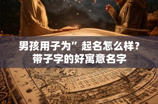 男孩用子为”起名怎么样？带子字的好寓意名字