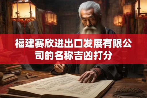 福建赛欣进出口发展有限公司的名称吉凶打分