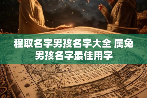 程起名字大全男孩名字 程字最吉利的名字