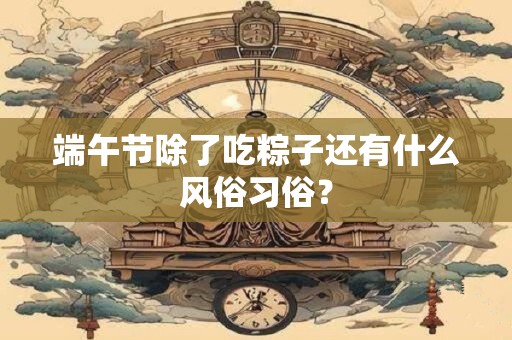 端午节除了吃粽子还有什么风俗习俗？