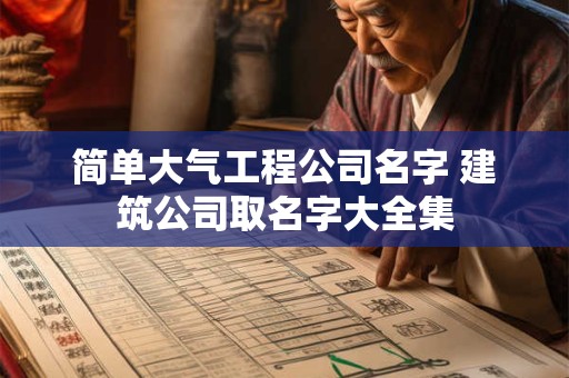 简单大气工程公司名字 建筑公司取名字大全集